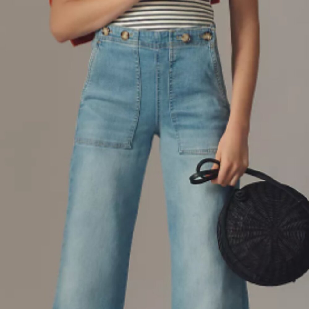 The Kit High Rise Wide Leg Utility Trouser Jeans by Pilcro